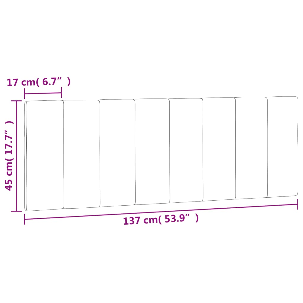 vidaXL Poduszka na wezgłowie, Hanko, ciemnoszara, 137 cm, aksamit