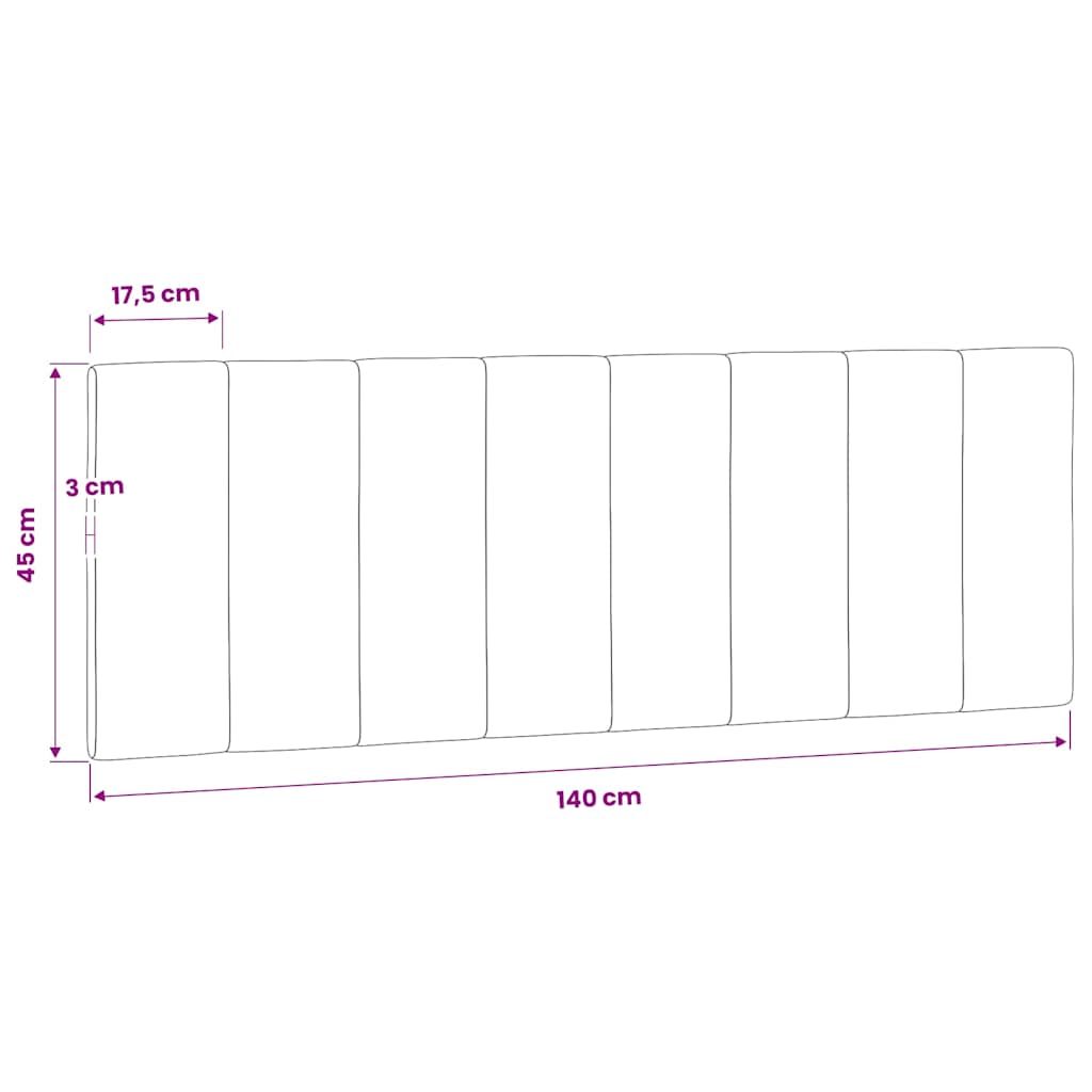 vidaXL Poduszka na wezgłowie, Hanko, jasnoszara, 140 cm, aksamitna
