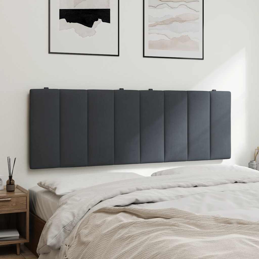vidaXL Poduszka na wezgłowie, Hanko, ciemnoszara, 140 cm, aksamitna