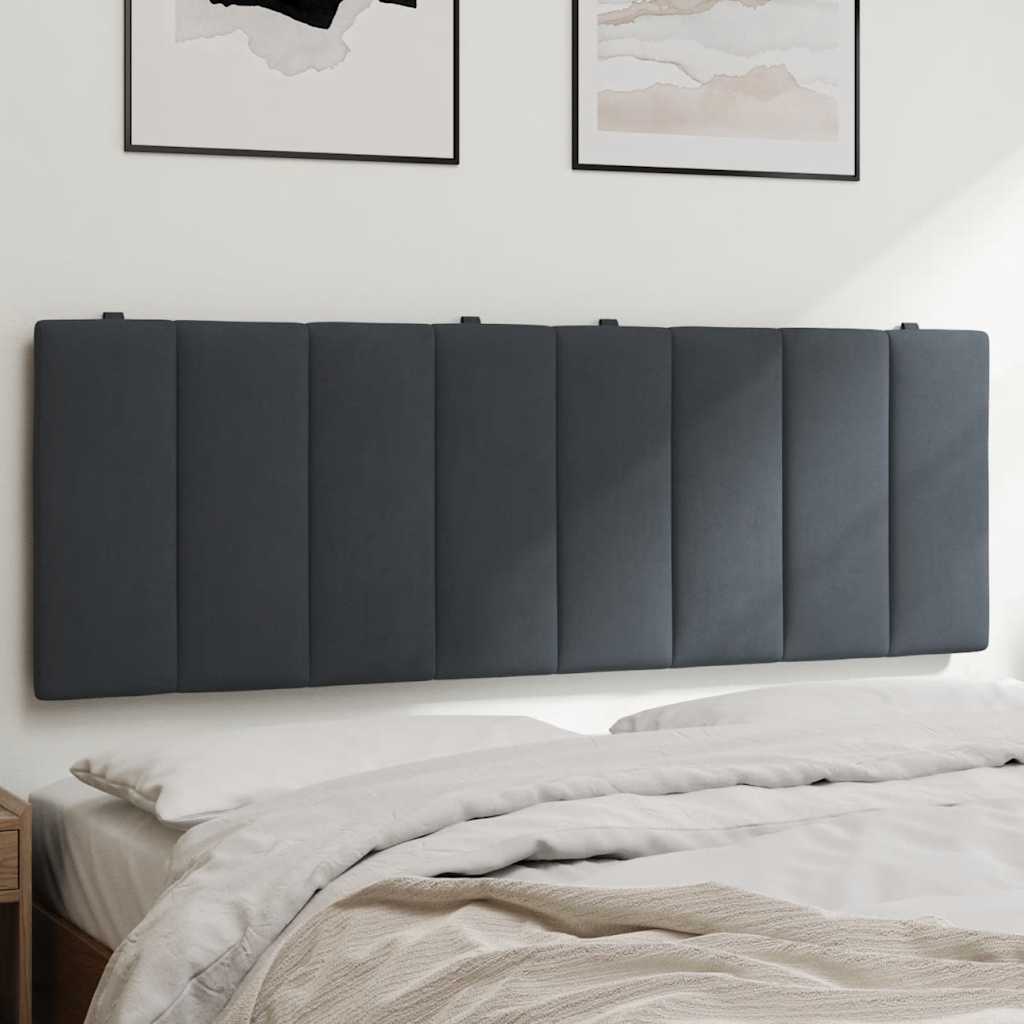 vidaXL Poduszka na wezgłowie, Hanko, ciemnoszara, 140 cm, aksamitna