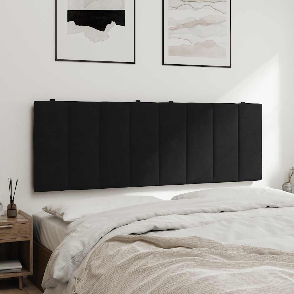 vidaXL Poduszka na wezgłowie, Hanko, czarna, 140 cm, aksamitna