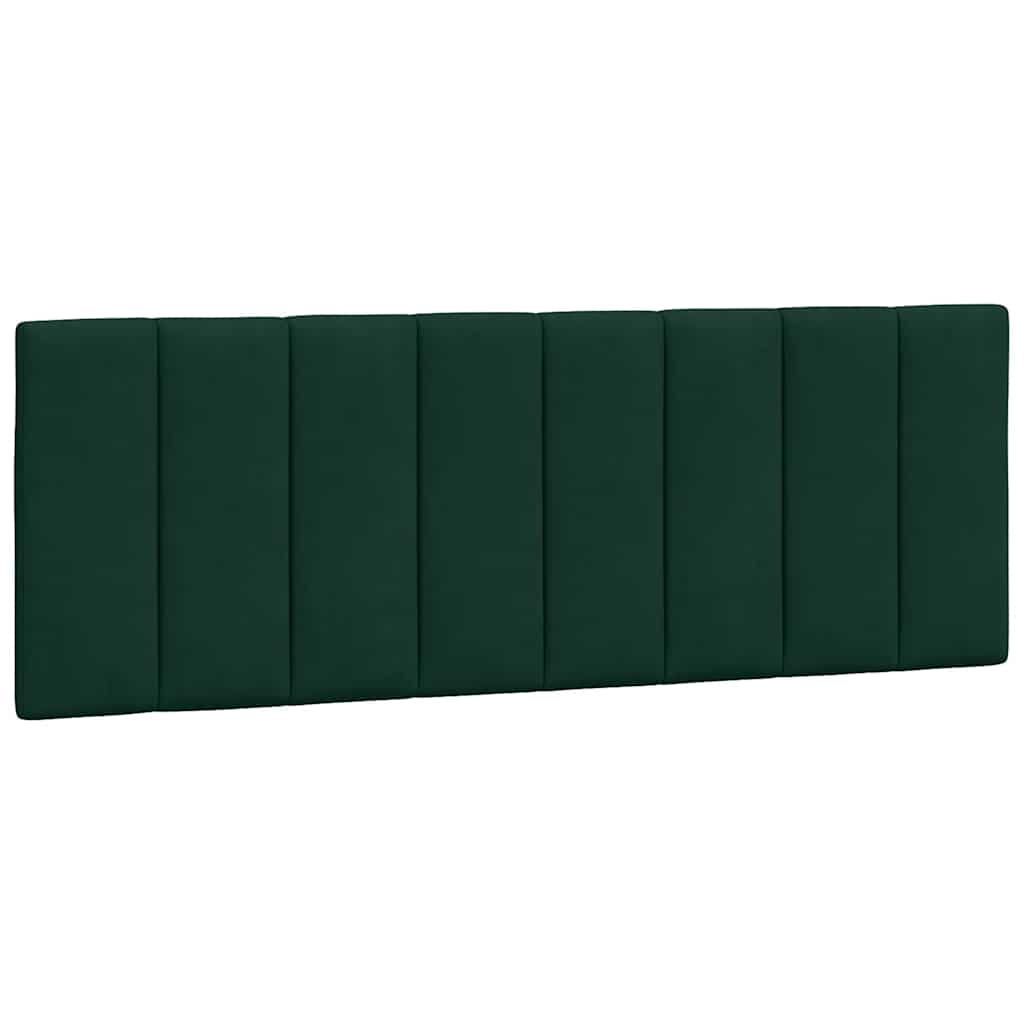 vidaXL Poduszka na wezgłowie, Hanko, ciemnozielona, 140 cm, aksamitna