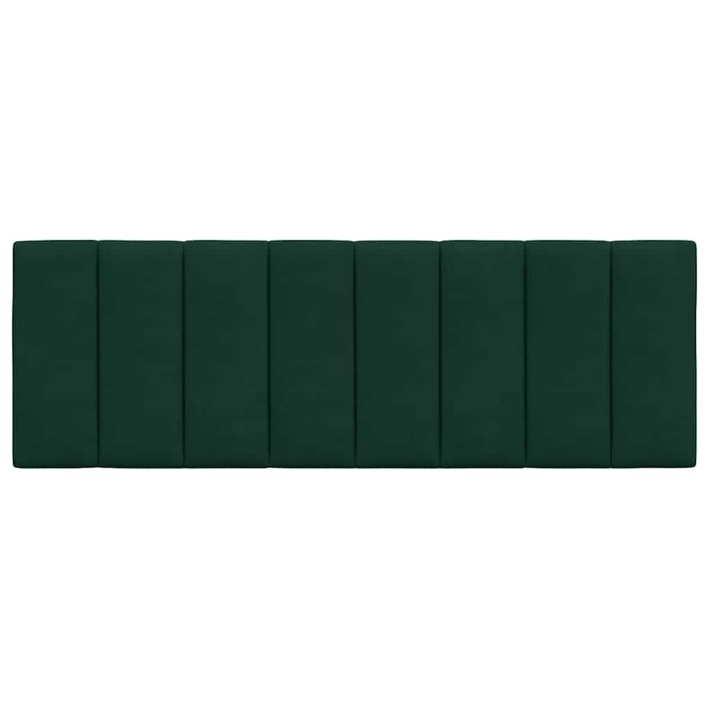 vidaXL Poduszka na wezgłowie, Hanko, ciemnozielona, 140 cm, aksamitna