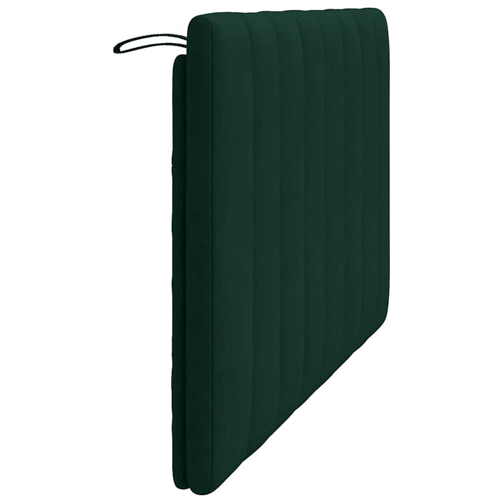 vidaXL Poduszka na wezgłowie, Hanko, ciemnozielona, 140 cm, aksamitna