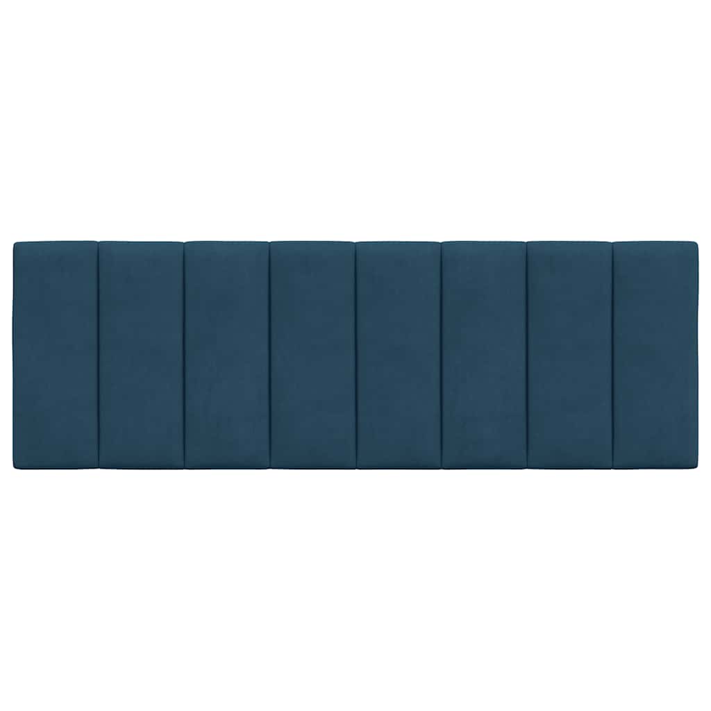 vidaXL Poduszka na wezgłowie, Hanko, niebieska, 140 cm, aksamitna