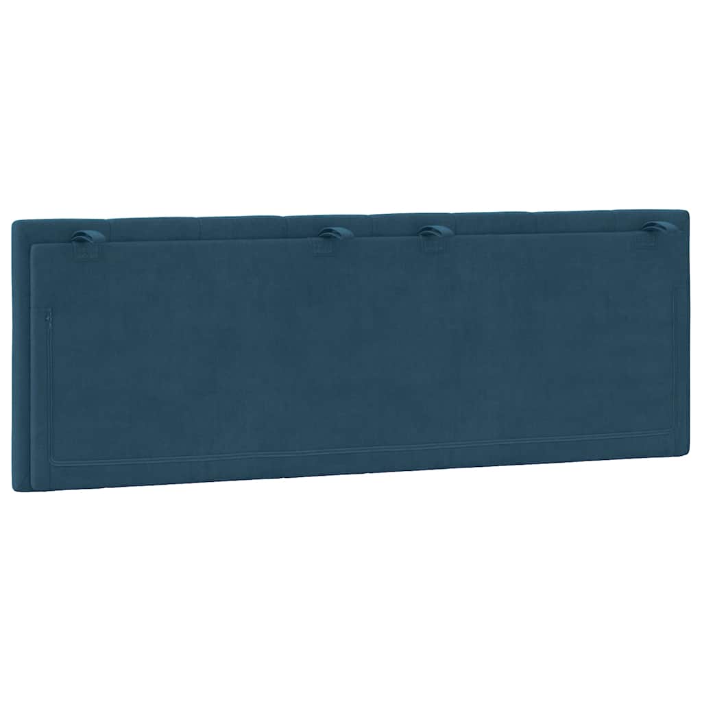 vidaXL Poduszka na wezgłowie, Hanko, niebieska, 140 cm, aksamitna
