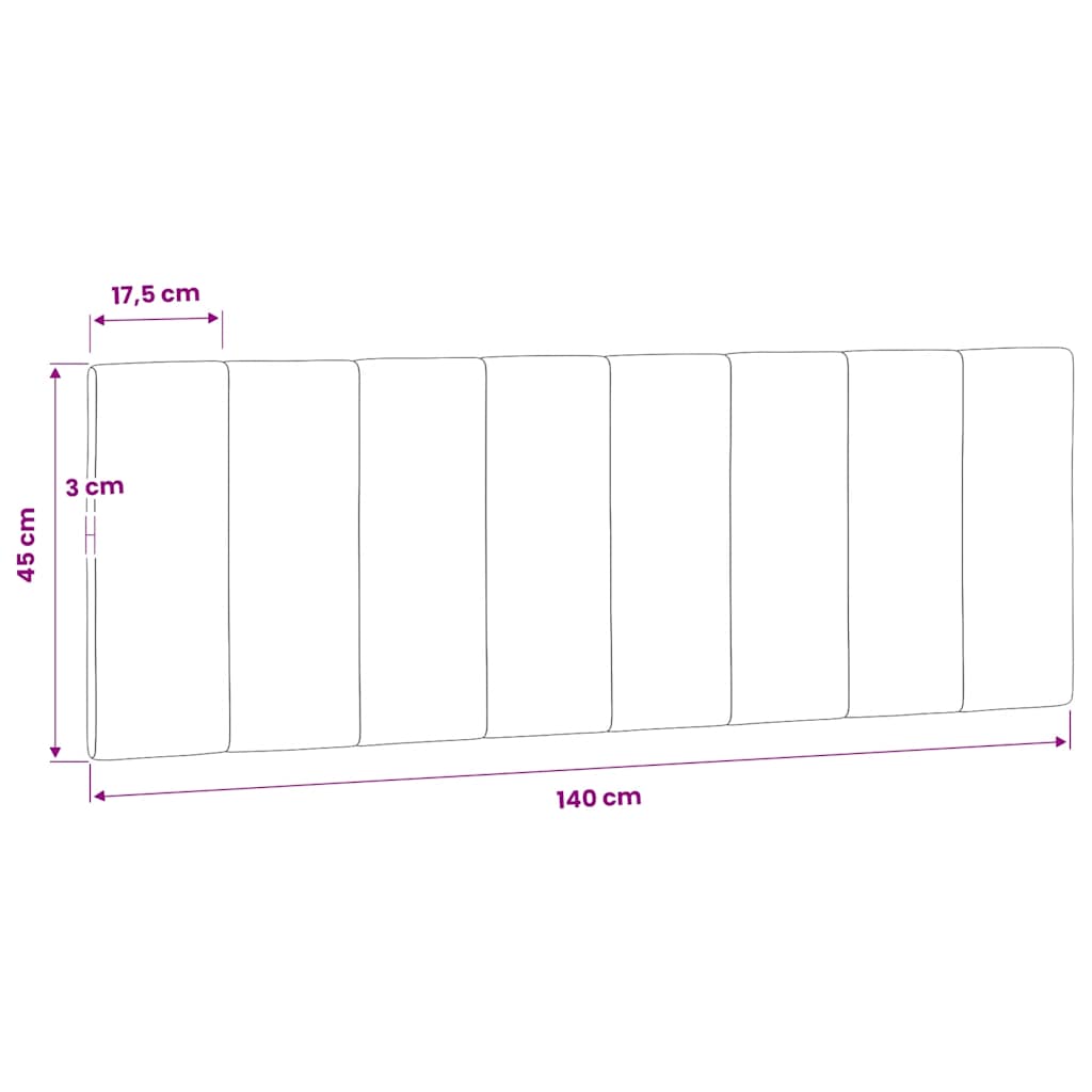 vidaXL Poduszka na wezgłowie, Hanko, niebieska, 140 cm, aksamitna