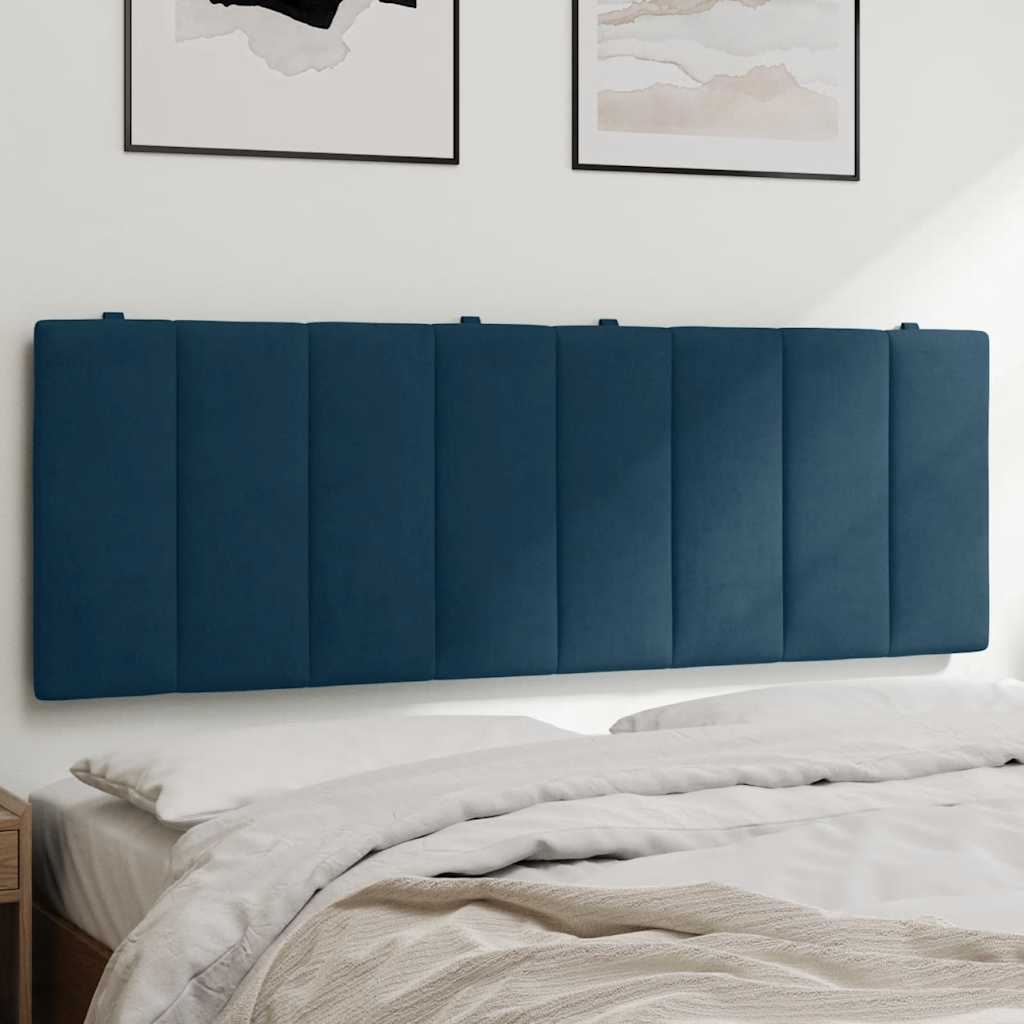vidaXL Poduszka na wezgłowie, Hanko, niebieska, 140 cm, aksamitna