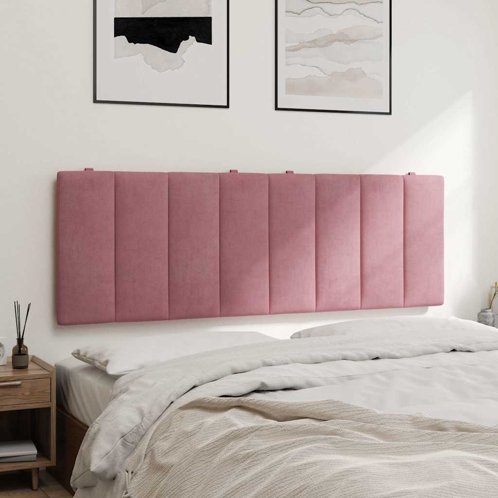 vidaXL Poduszka na wezgłowie, Hanko, różowa, 140 cm, aksamitna