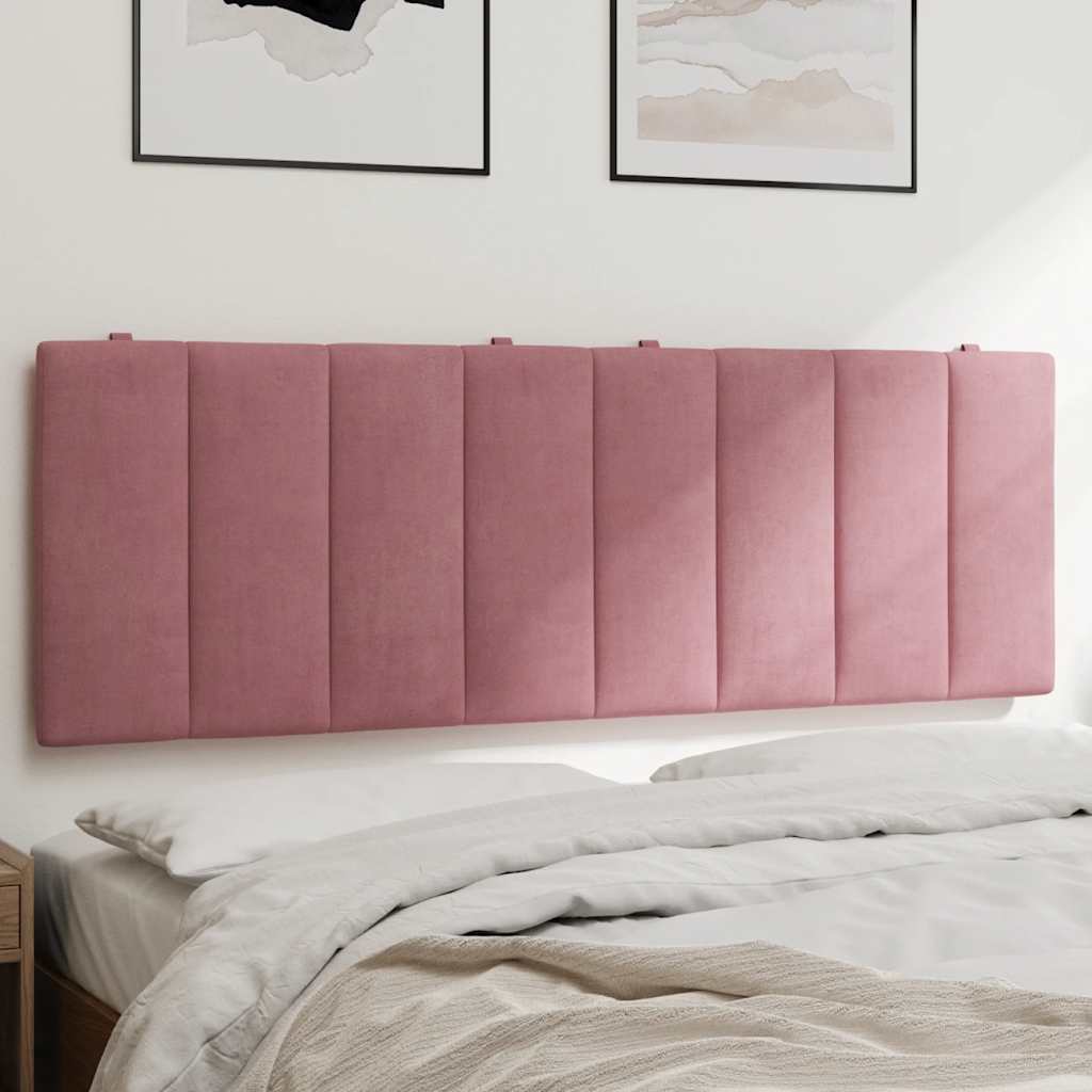 vidaXL Poduszka na wezgłowie, Hanko, różowa, 140 cm, aksamitna