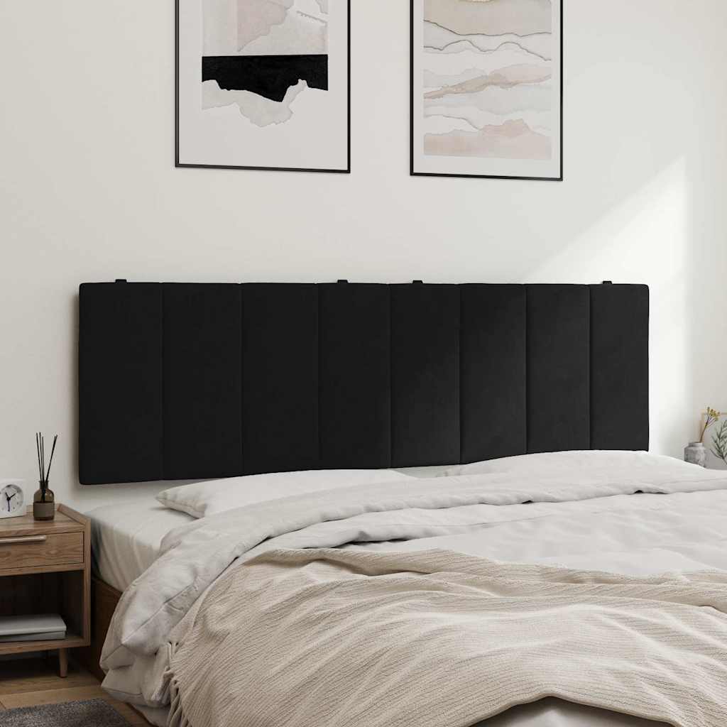 vidaXL Poduszka na wezgłowie, Hanko, czarna, 160 cm, aksamitna