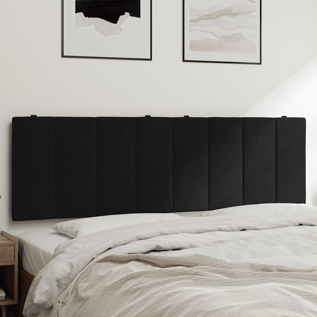 vidaXL Poduszka na wezgłowie, Hanko, czarna, 160 cm, aksamitna