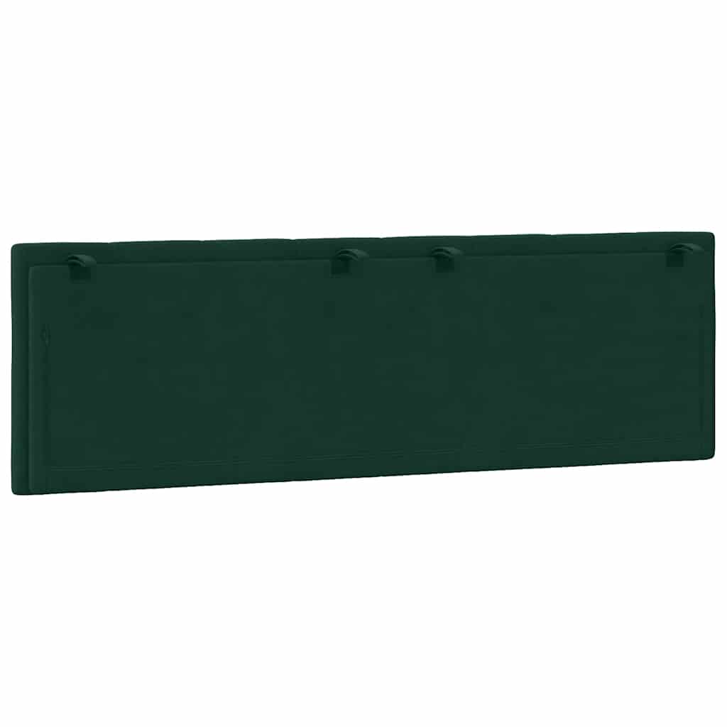 vidaXL Poduszka na wezgłowie, Hanko, ciemnozielona, 160 cm, aksamitna