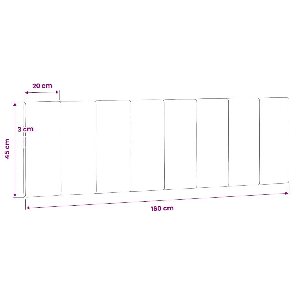 vidaXL Poduszka na wezgłowie, Hanko, niebieska, 160 cm, aksamitna