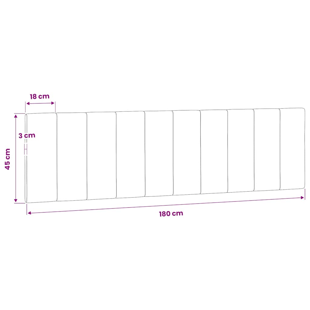 vidaXL Poduszka na wezgłowie, Hanko, czarna, 180 cm, aksamitna