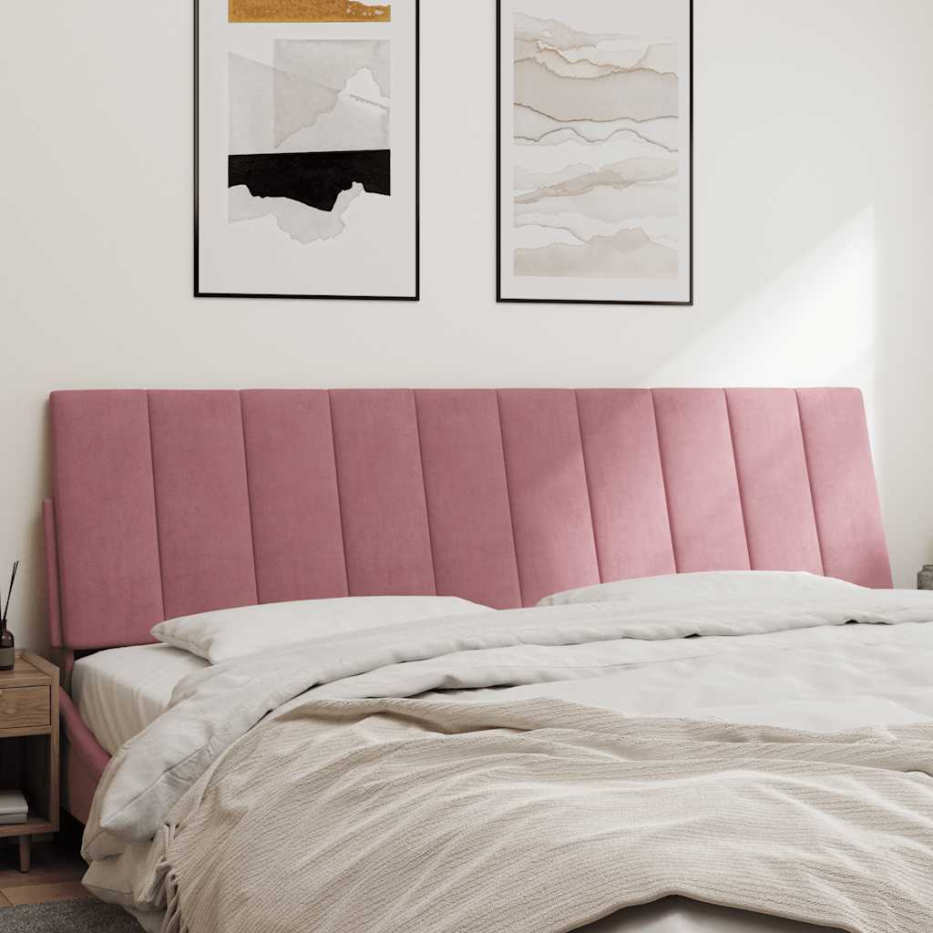vidaXL Poduszka na wezgłowie, Hanko, różowa, 180 cm, aksamitna