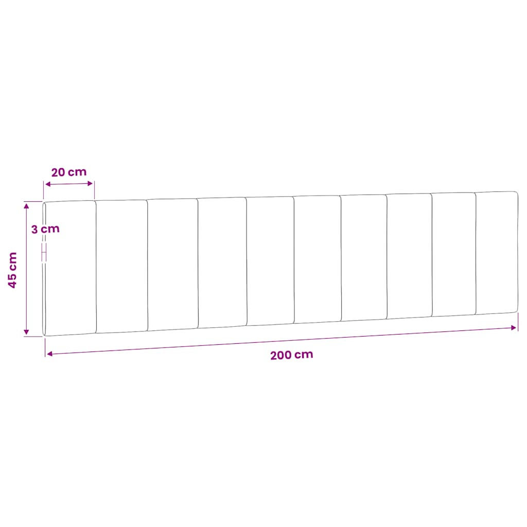 vidaXL Poduszka na wezgłowie, Hanko, ciemnoszara, 200 cm, aksamitna
