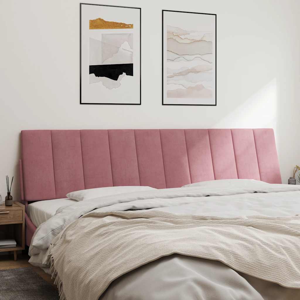 vidaXL Poduszka na wezgłowie, Hanko, różowa, 200 cm, aksamitna