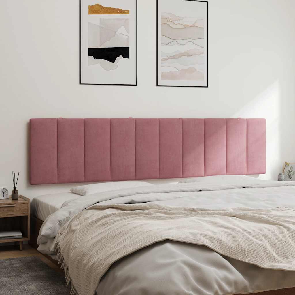 vidaXL Poduszka na wezgłowie, Hanko, różowa, 200 cm, aksamitna