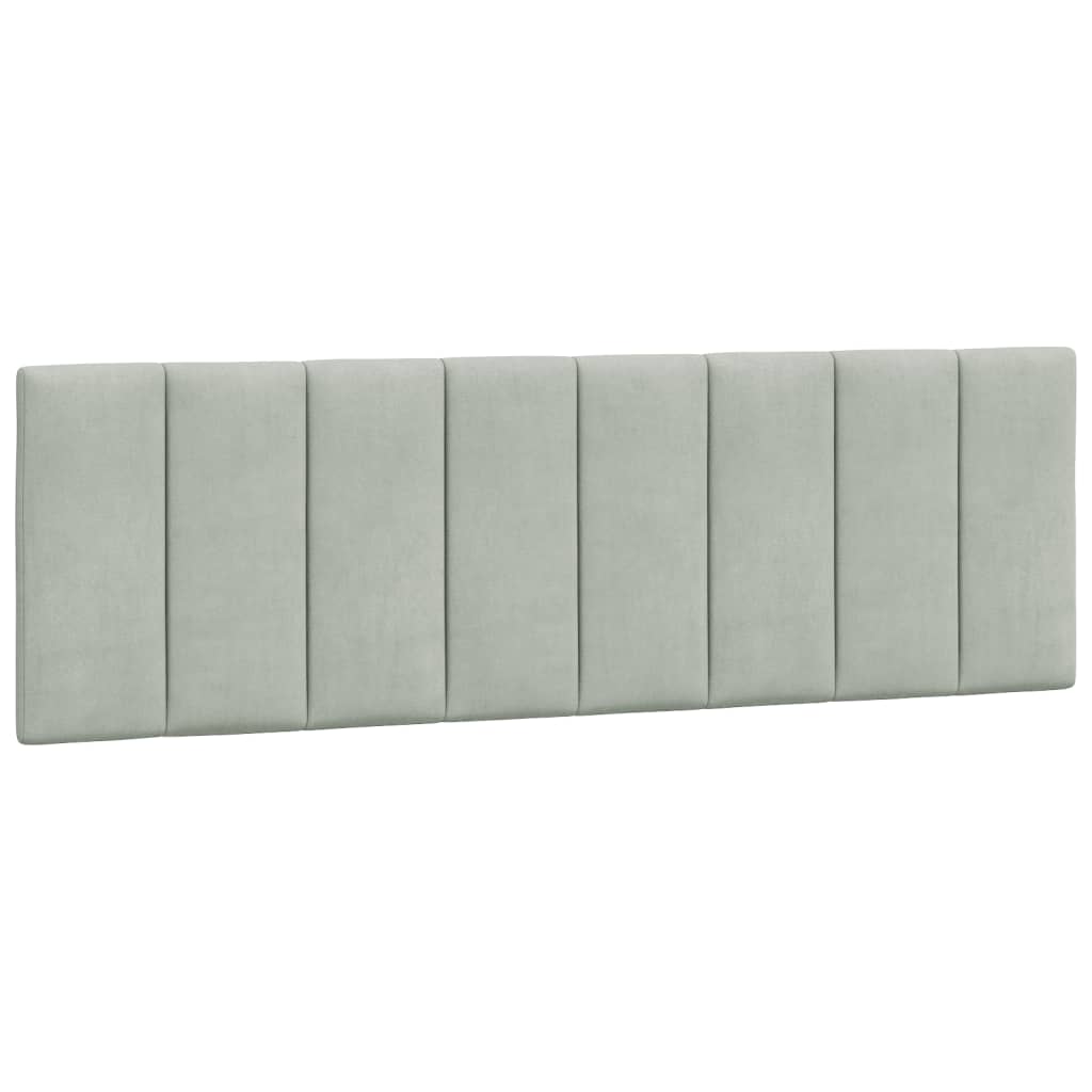 vidaXL Poduszka na wezgłowie, Hanko, jasnoszara, 152 cm, aksamitna