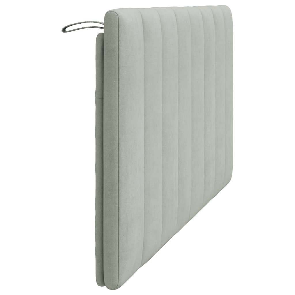 vidaXL Poduszka na wezgłowie, Hanko, jasnoszara, 152 cm, aksamitna