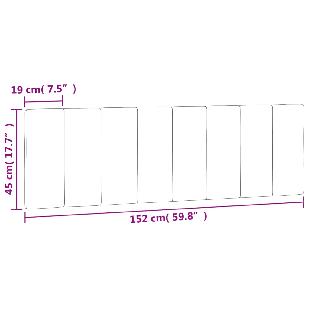 vidaXL Poduszka na wezgłowie, Hanko, jasnoszara, 152 cm, aksamitna