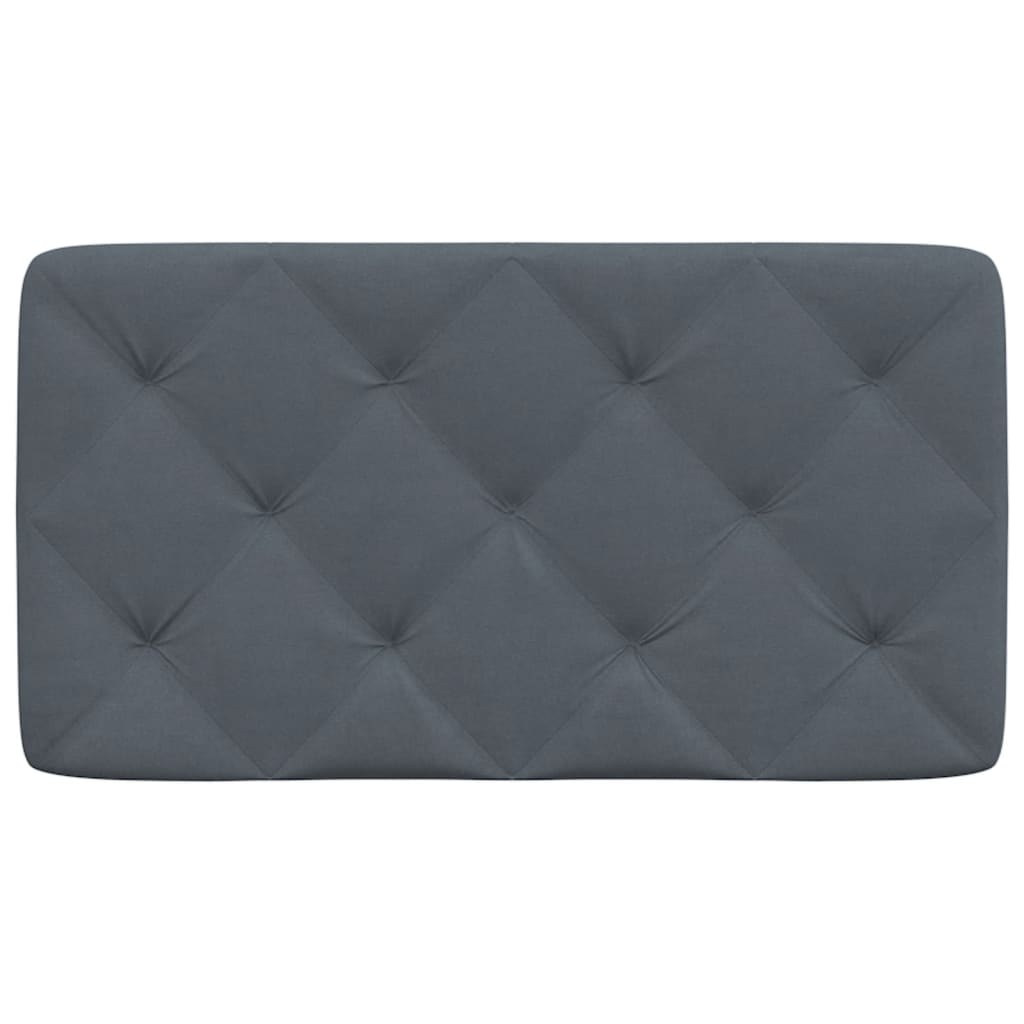 vidaXL Poduszka na wezgłowie, ciemnoszara, 80 cm, aksamitna