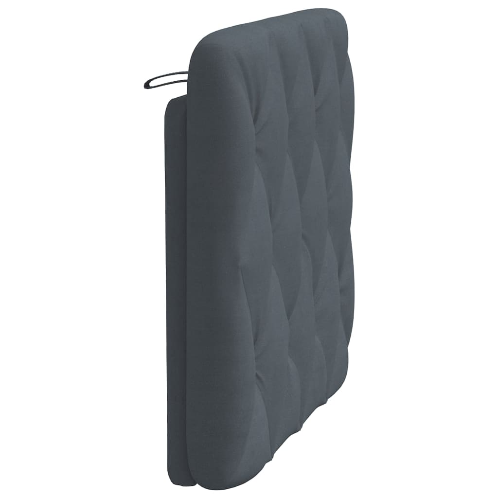 vidaXL Poduszka na wezgłowie, ciemnoszara, 80 cm, aksamitna