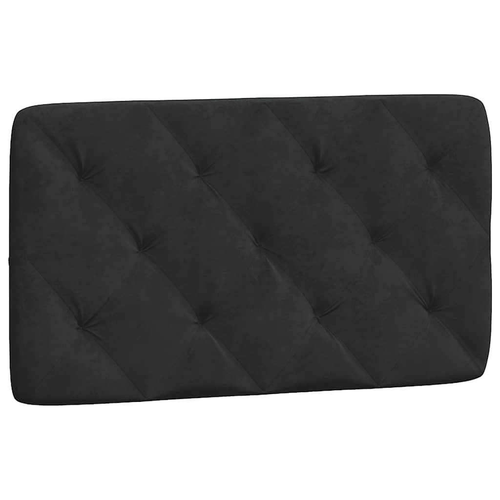 vidaXL Poduszka na wezgłowie, czarna, 80 cm, aksamitna