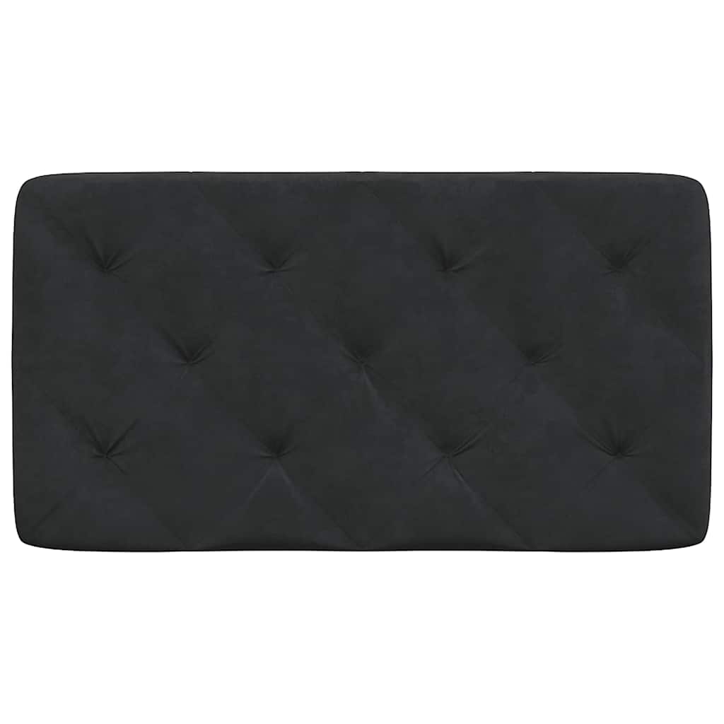 vidaXL Poduszka na wezgłowie, czarna, 80 cm, aksamitna