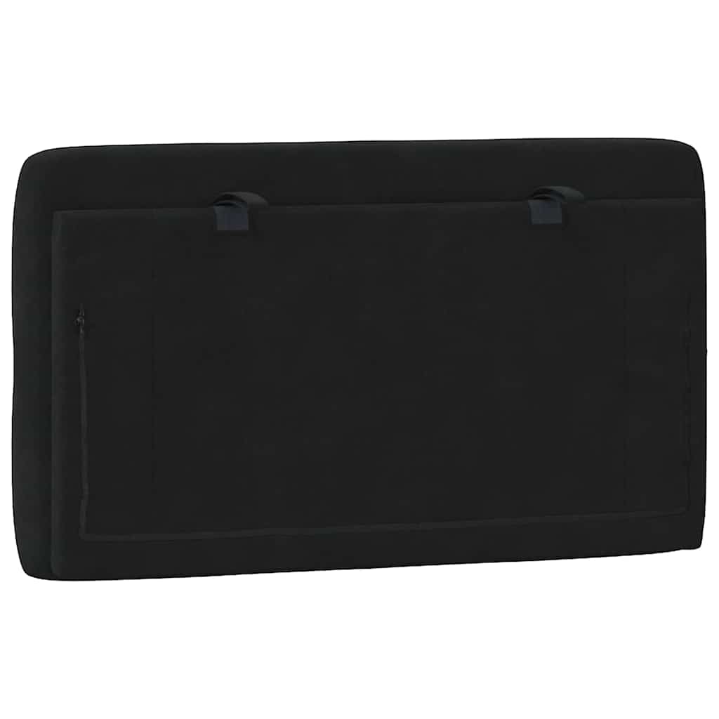 vidaXL Poduszka na wezgłowie, czarna, 80 cm, aksamitna