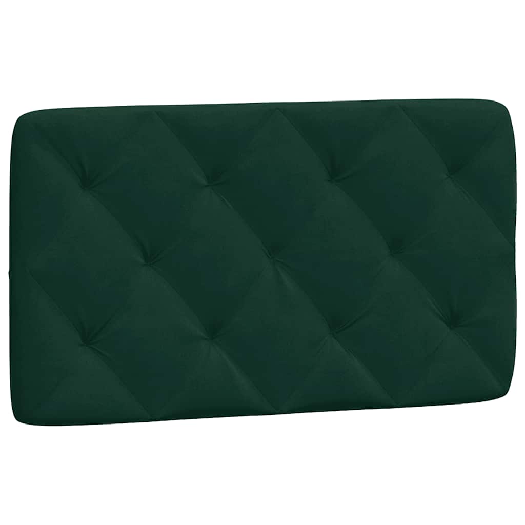 vidaXL Poduszka na wezgłowie, ciemnozielona, 80 cm, aksamitna