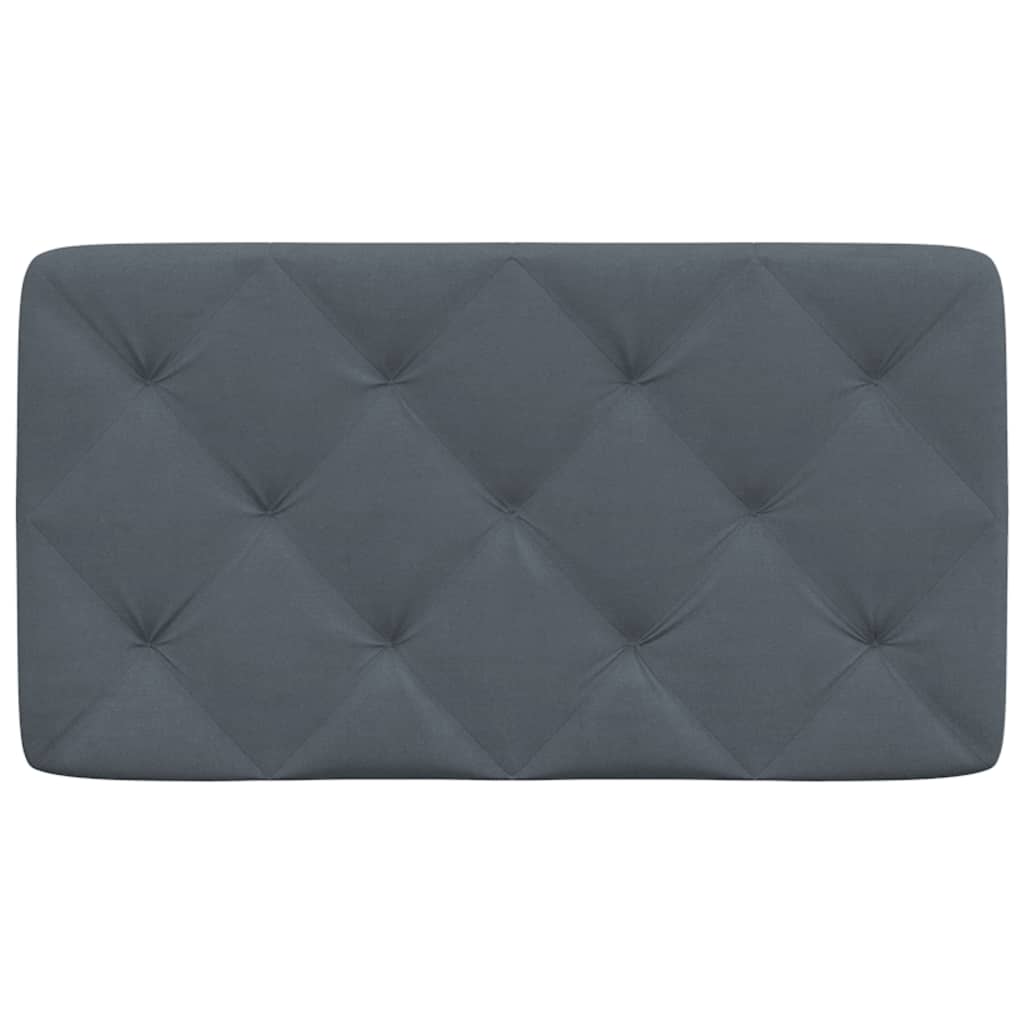 vidaXL Poduszka na wezgłowie, ciemnoszara, 90 cm, aksamitna