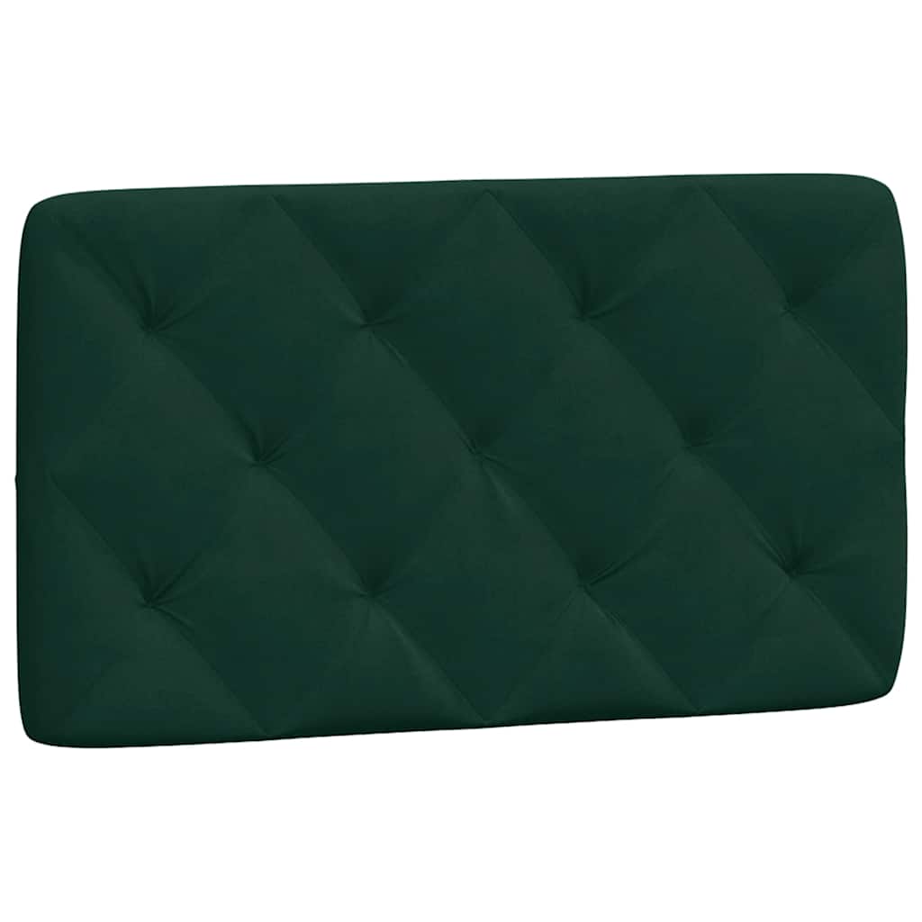vidaXL Poduszka na wezgłowie, ciemnozielona, 90 cm, aksamitna