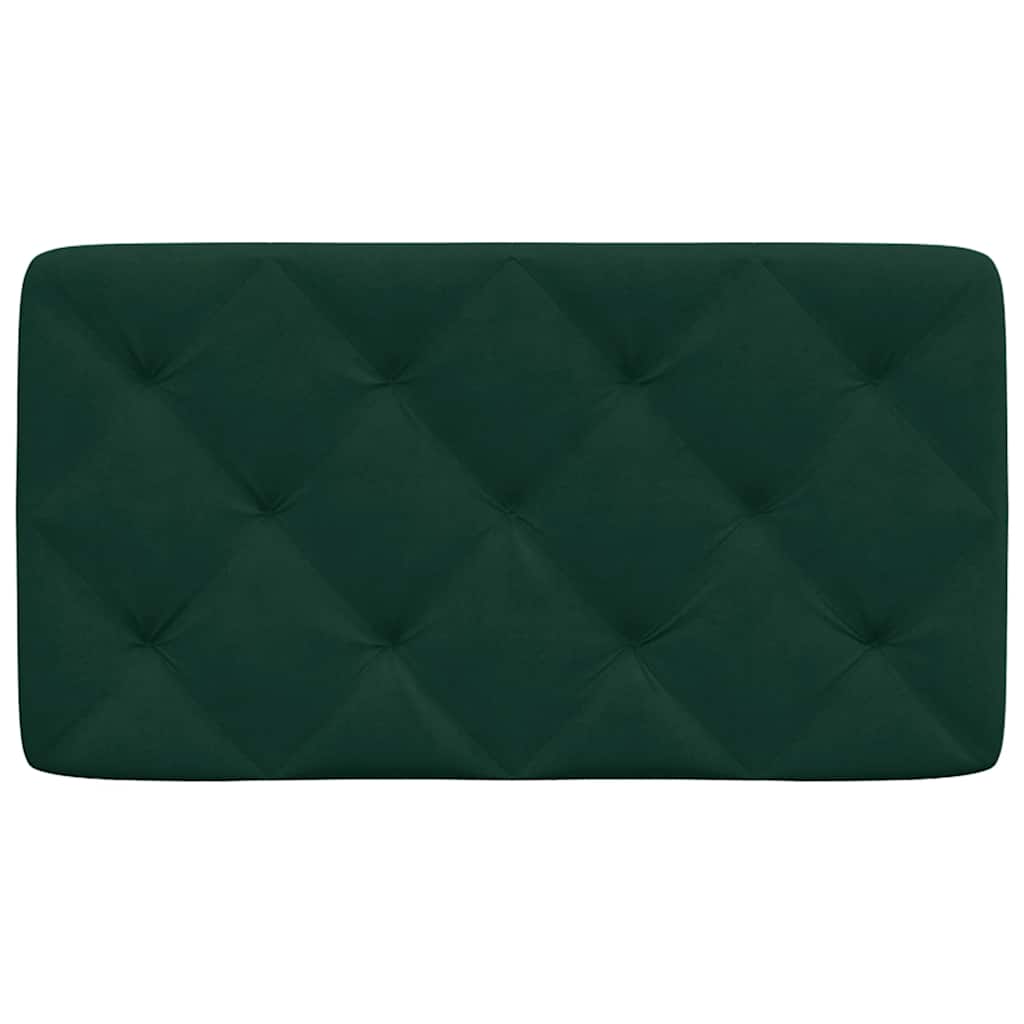 vidaXL Poduszka na wezgłowie, ciemnozielona, 90 cm, aksamitna
