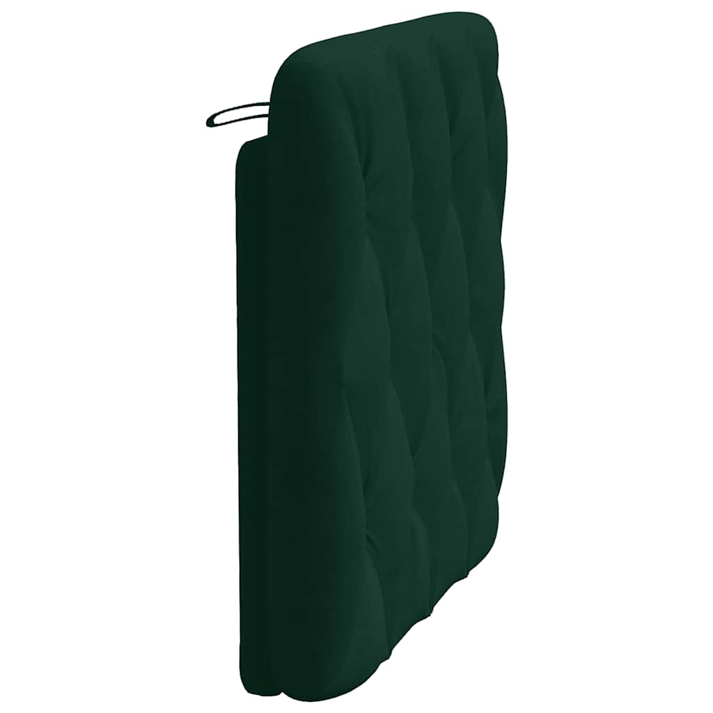 vidaXL Poduszka na wezgłowie, ciemnozielona, 90 cm, aksamitna