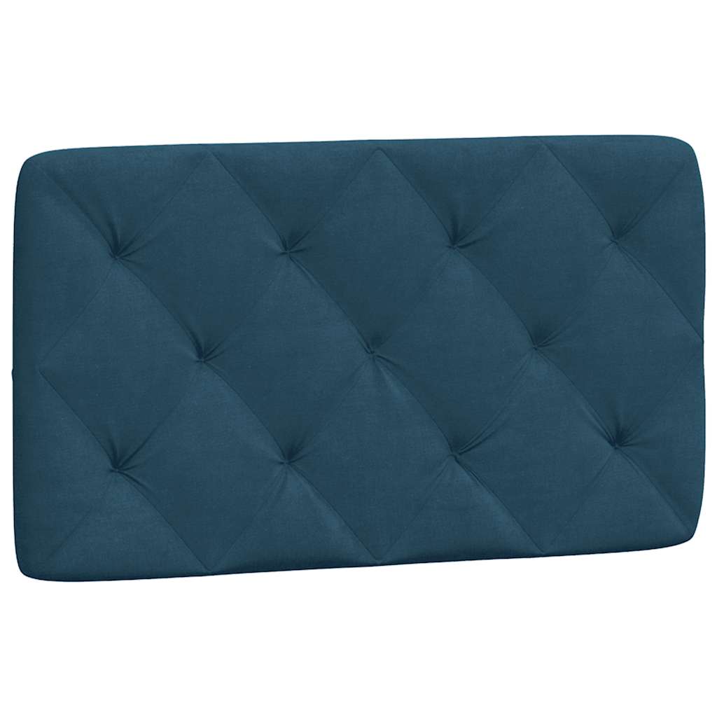 vidaXL Poduszka na wezgłowie, niebieska, 90 cm, aksamitna