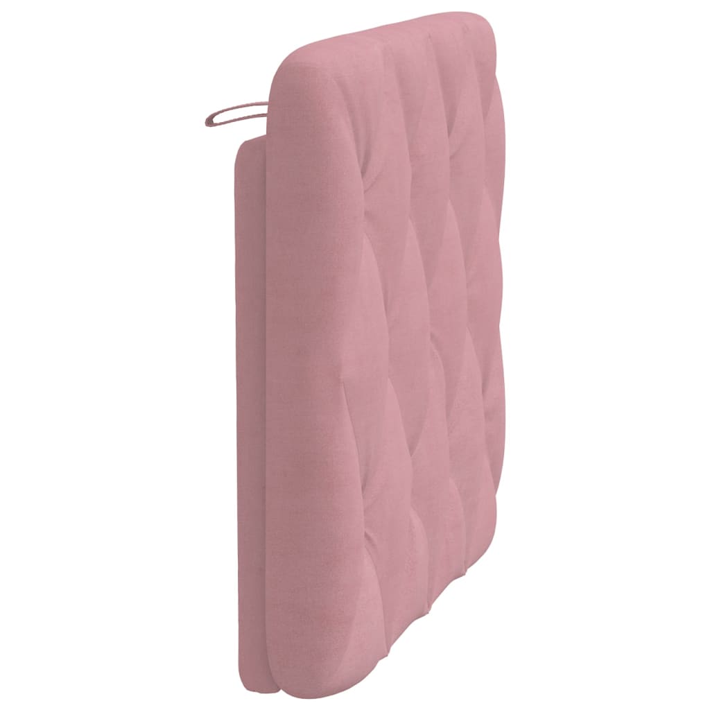 vidaXL Poduszka na wezgłowie, różowa, 90 cm, aksamitna