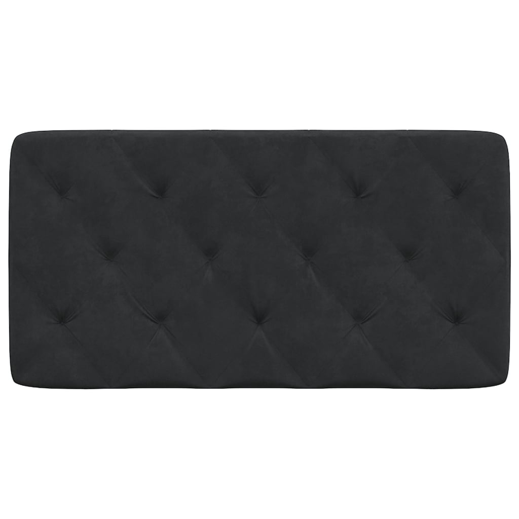 vidaXL Poduszka na wezgłowie, czarna, 100 cm, aksamitna