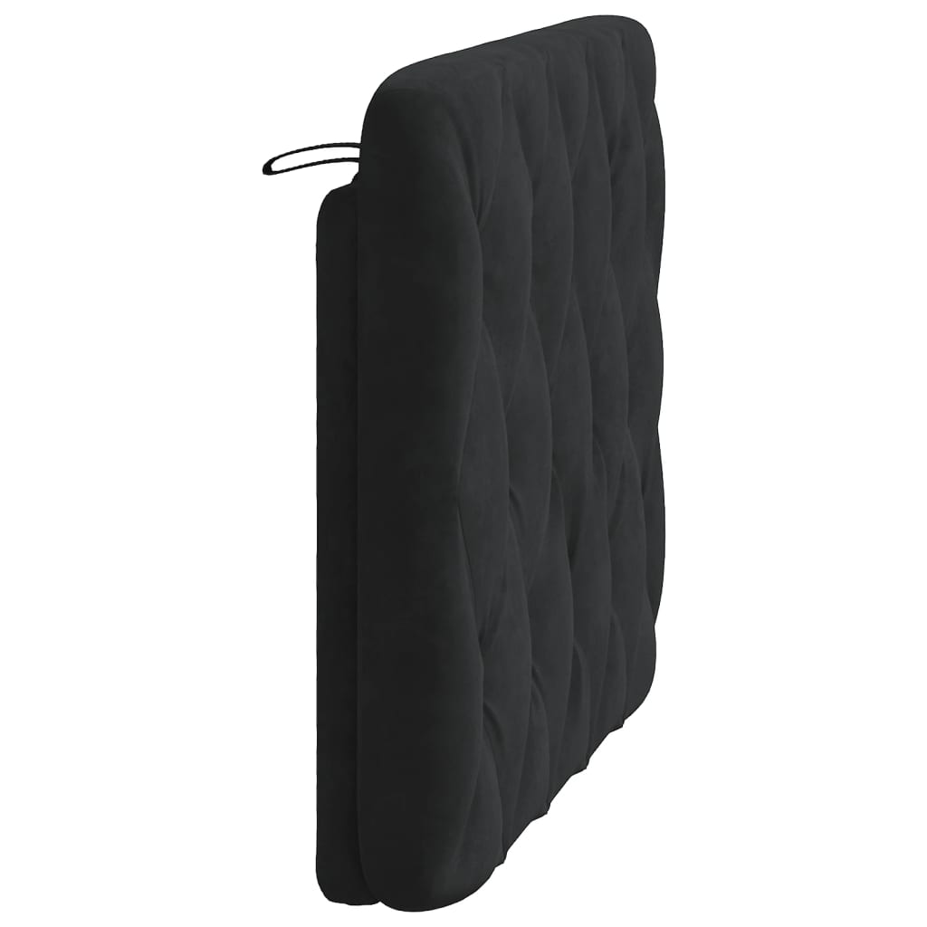 vidaXL Poduszka na wezgłowie, czarna, 100 cm, aksamitna