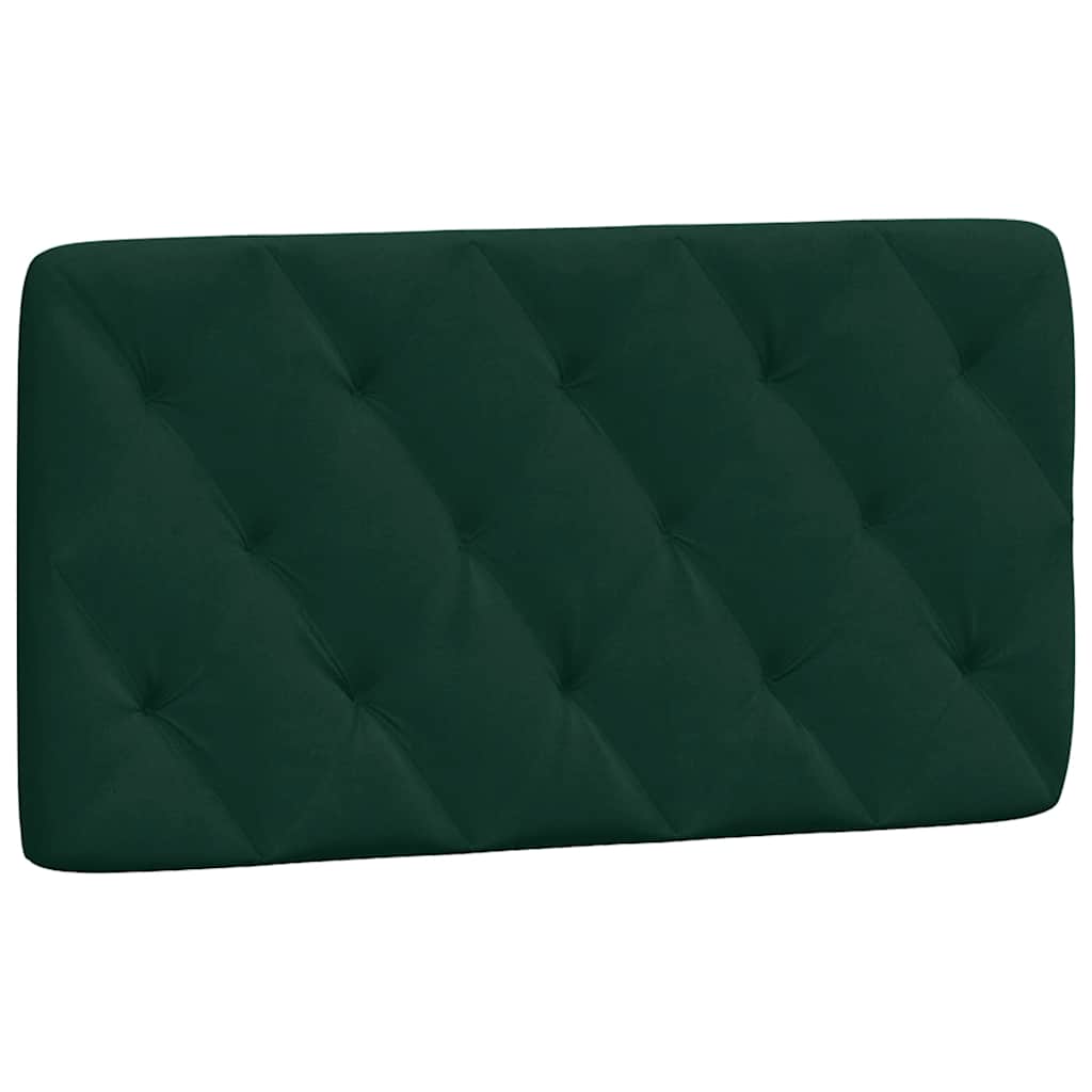 vidaXL Poduszka na wezgłowie, ciemnozielona, 100 cm, aksamitna