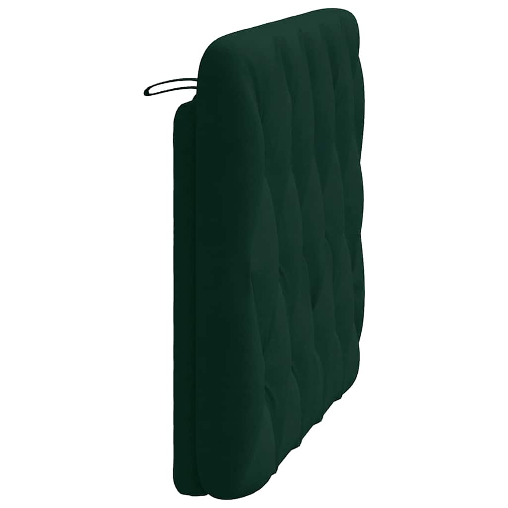 vidaXL Poduszka na wezgłowie, ciemnozielona, 100 cm, aksamitna