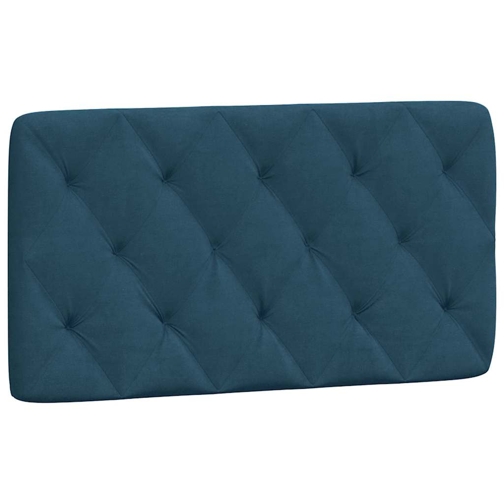 vidaXL Poduszka na wezgłowie, niebieska, 100 cm, aksamitna