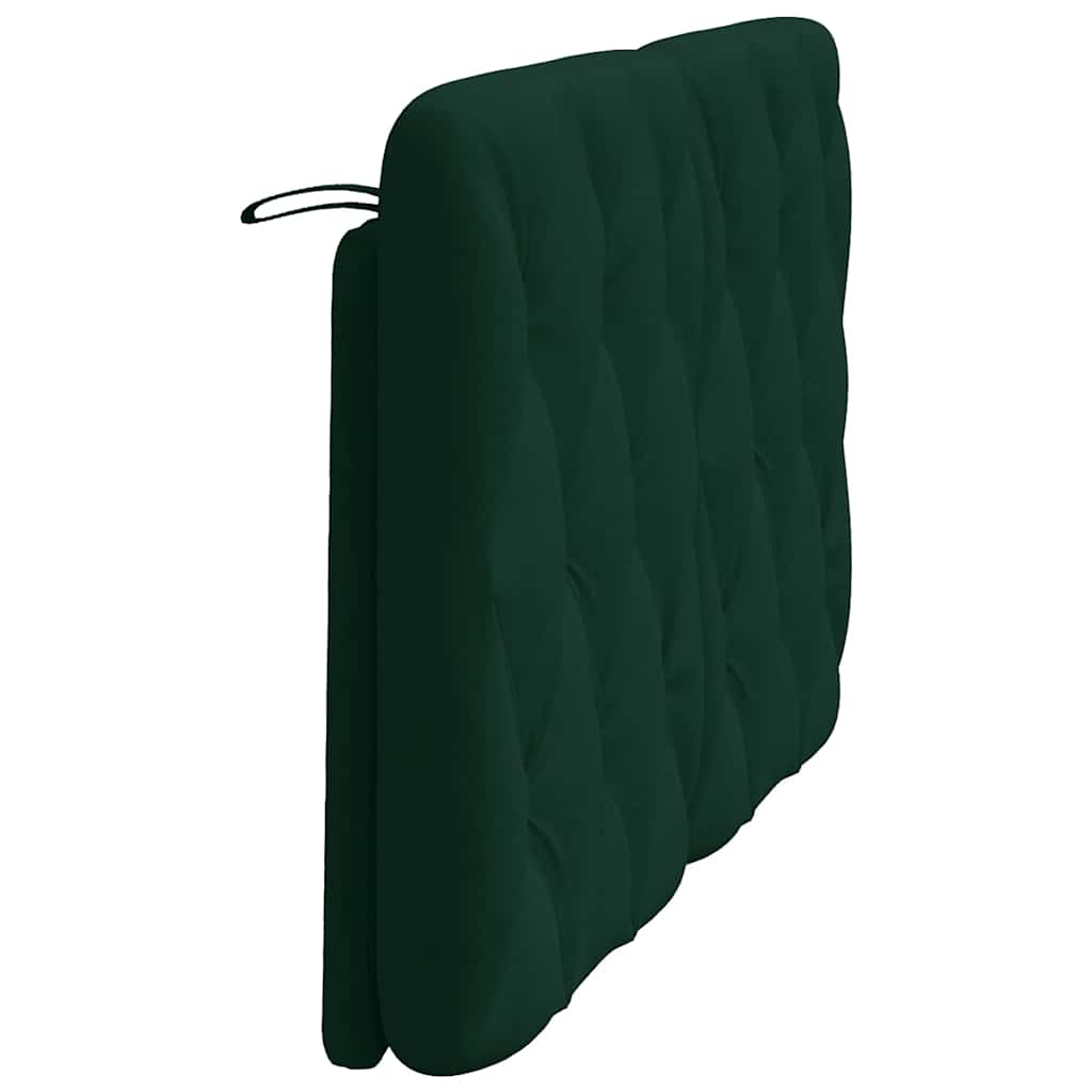 vidaXL Poduszka na wezgłowie, ciemnozielona, 120 cm, aksamitna