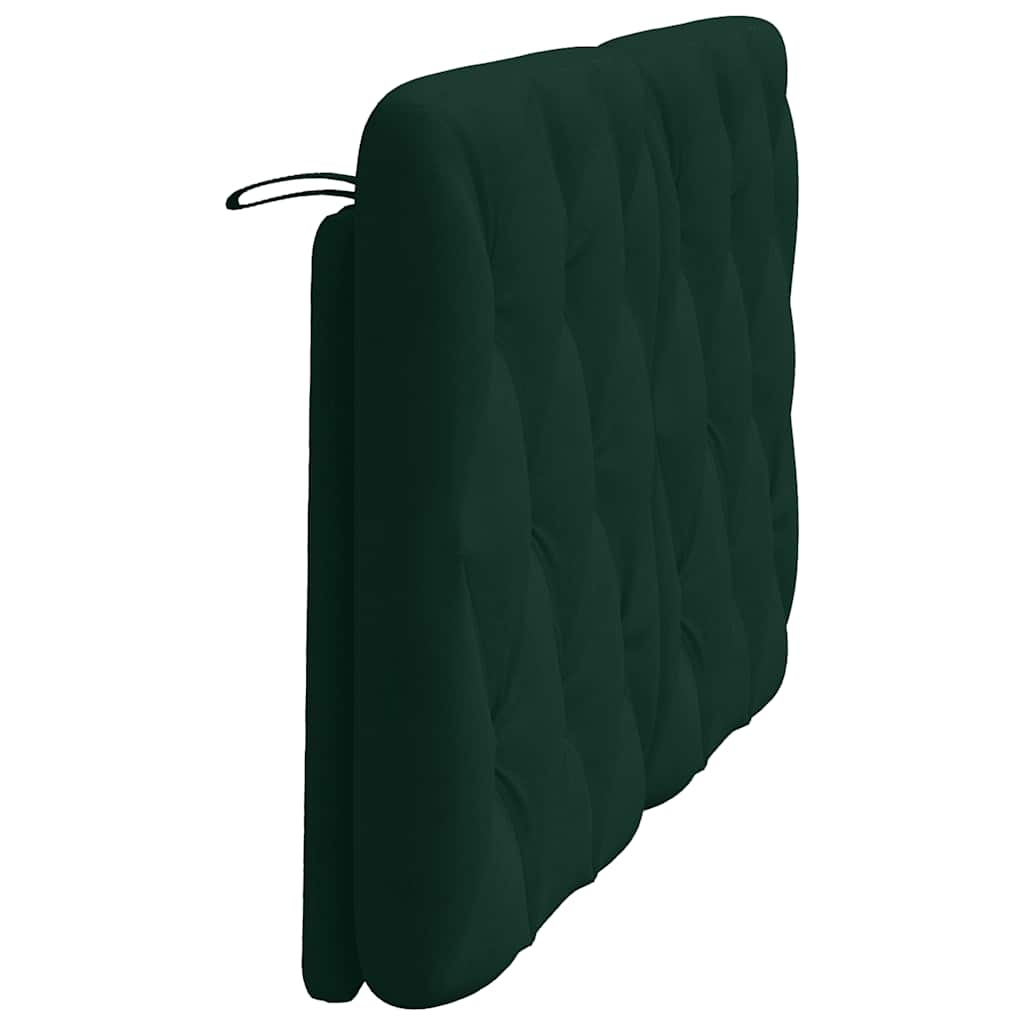 vidaXL Poduszka na wezgłowie, ciemnozielona, 140 cm, aksamitna