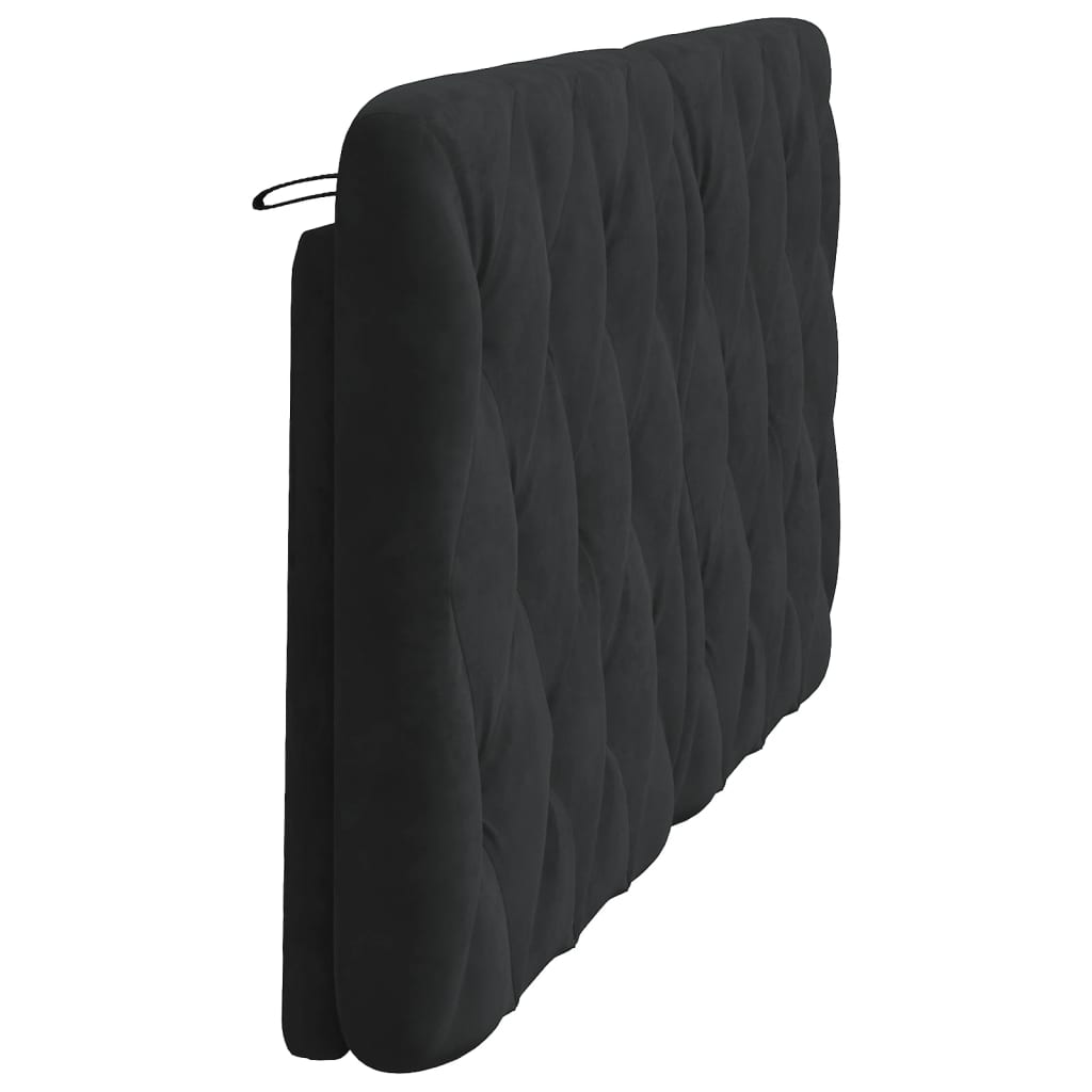 vidaXL Poduszka na wezgłowie, czarna, 160 cm, aksamitna