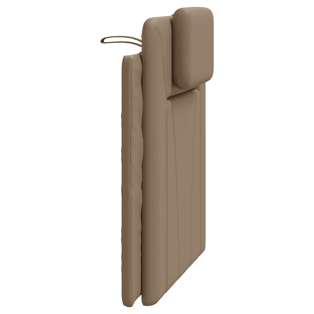 vidaXL Poduszka na wezgłowie, Viana, cappuccino, 80 cm, sztuczna skóra