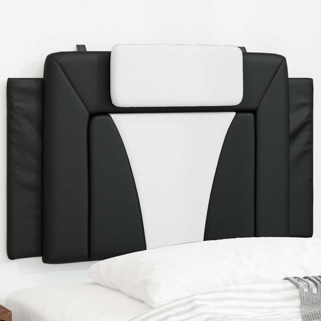 vidaXL Poduszka na wezgłowie, Viana, czarno-biała, 80 cm, sztuczna skóra