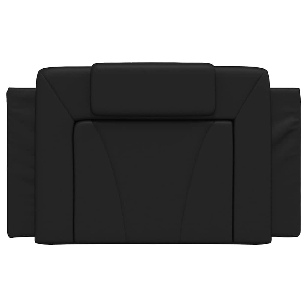 vidaXL Poduszka na wezgłowie, Viana, czarna, 90 cm, sztuczna skóra
