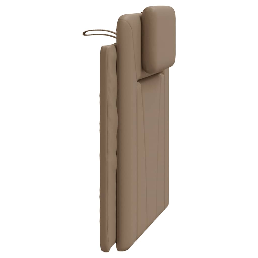 vidaXL Poduszka na wezgłowie, Viana, cappuccino, 90 cm, sztuczna skóra